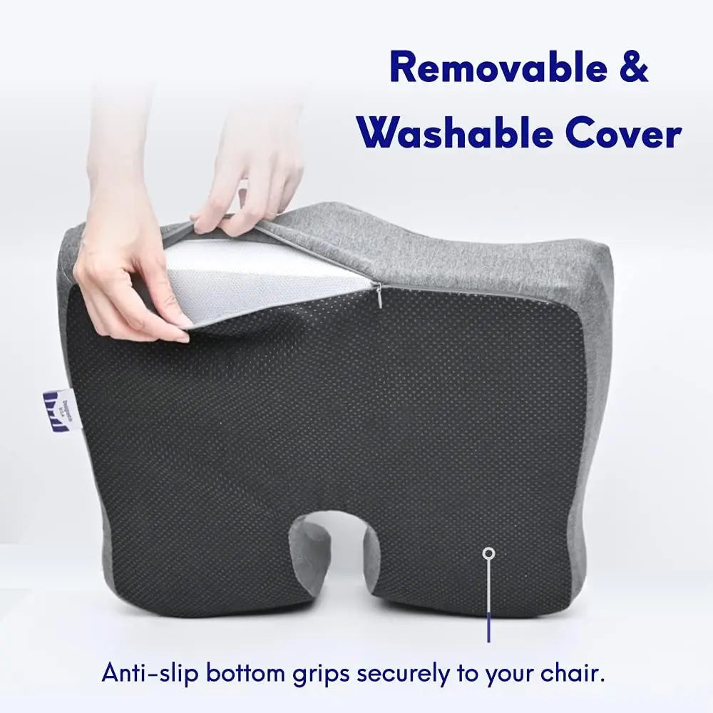 

Cushion Lab Patented Pressure Relief Seat Cushion for Long Sitting Hours on Office & Home Chair - Extra-Dense Memory Foam ·New