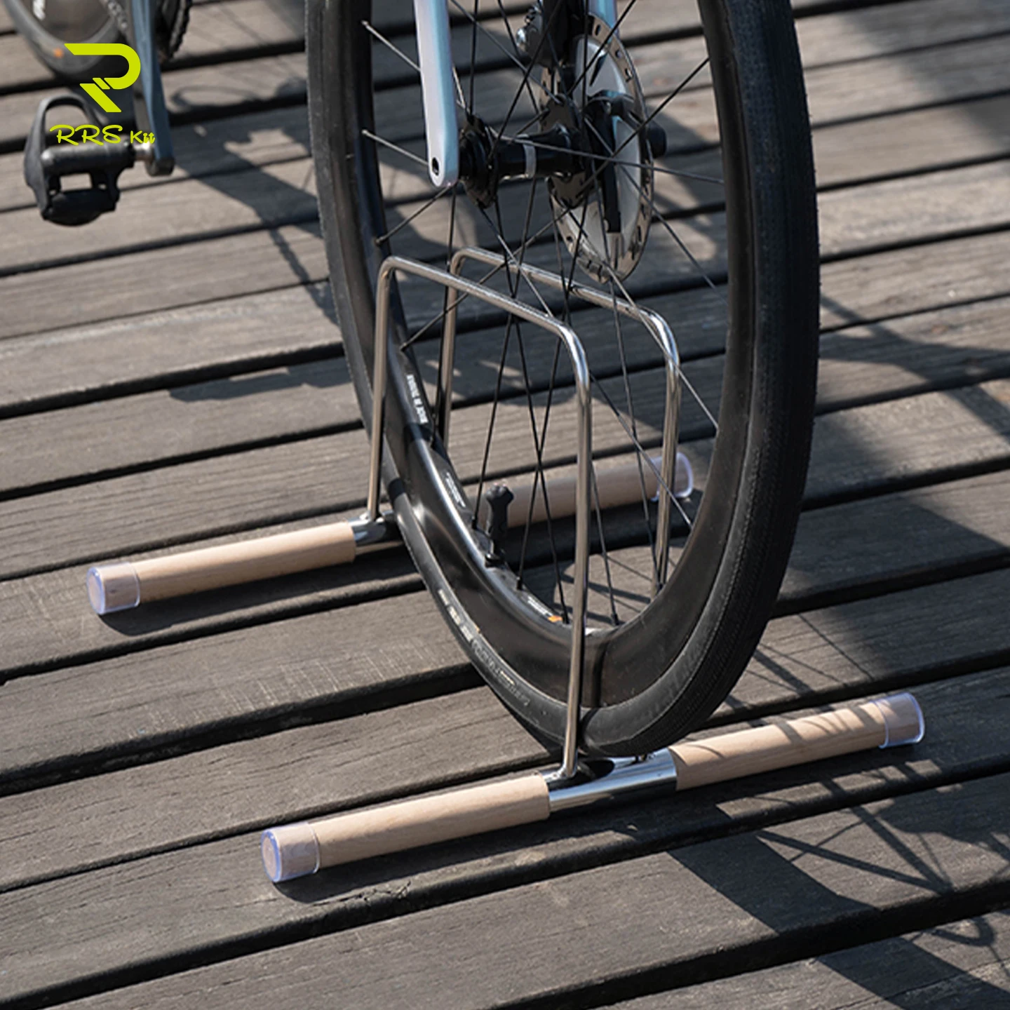RRSKIT Fahrradständer aus Edelstahl, Fahrrad-Aufbewahrungs- und Präsentationsständer, geeignet für Rennräder, Mountainbikes, Pendlerfahrräder und Kinderfahrräder.