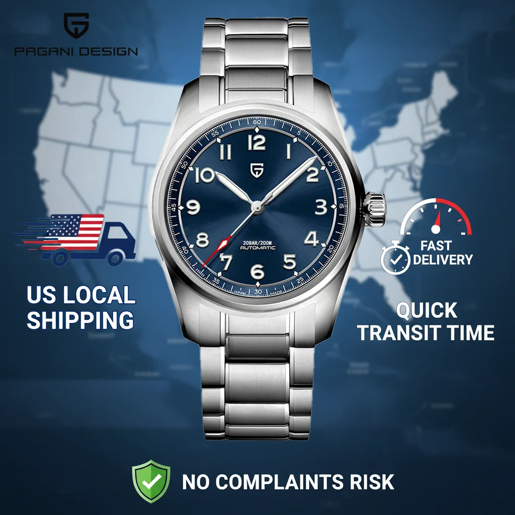 PAGANI DESIGN 38 مللي متر ساعات آلية أوتوماتيكية الياقوت العلامة التجارية الأعلى Nh35 200 متر مقاوم للماء ساعة من الفولاذ المقاوم للصدأ للرجال PD1717 V2