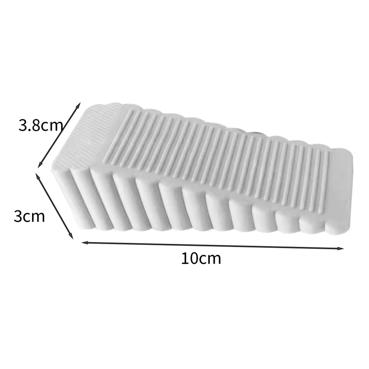 3 Pack Robust Door Stoppers - Non-Slip Rubber Wedge for Secure Door Blockage