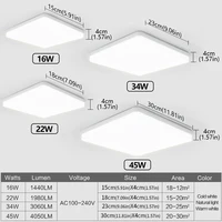 MARPOU Square LED Ceiling Lamp Bedroom Lighting Neutral White Cold White Warm White 48W 36W 24W 18W Led Ceiling Light Room 6