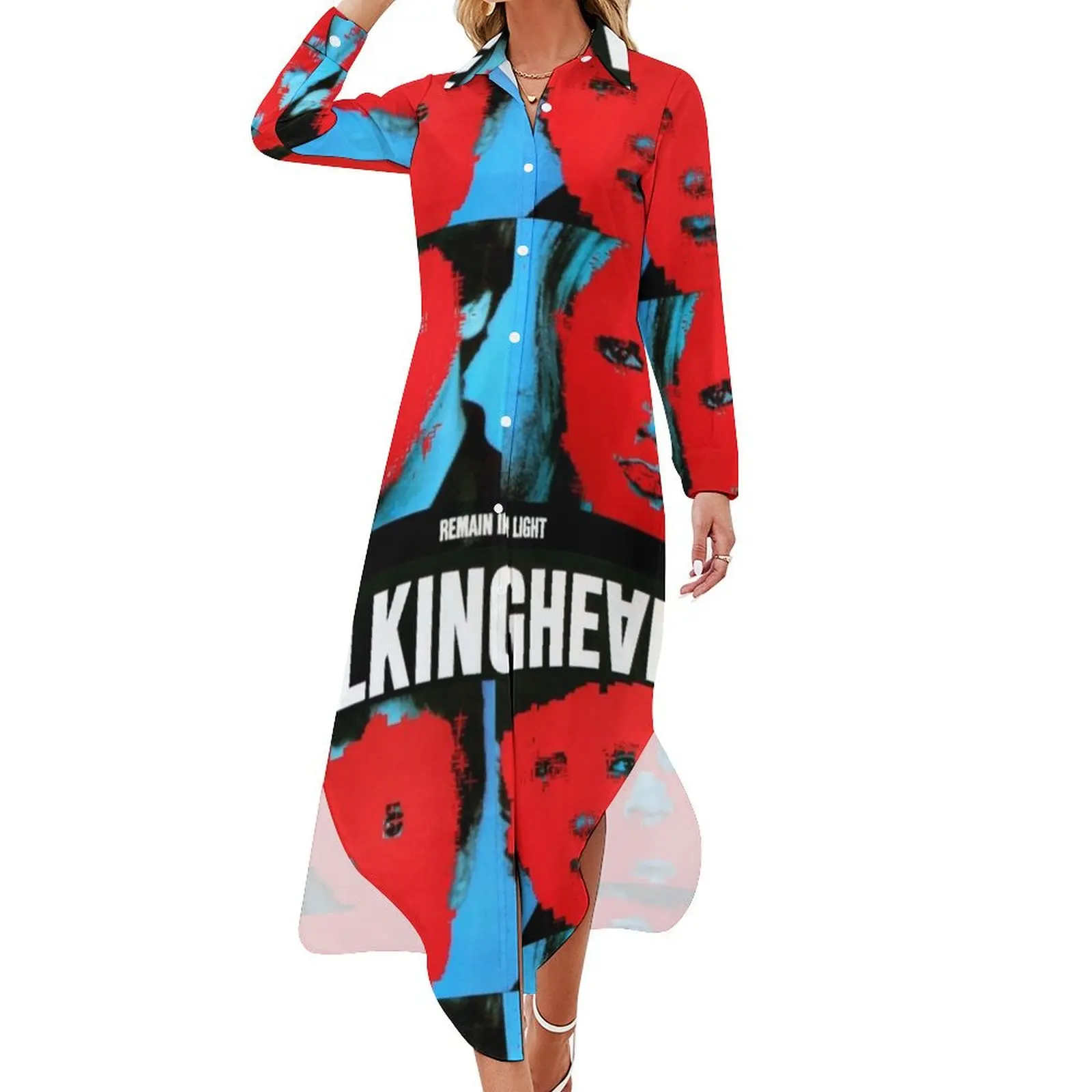 

Remain in Talking heads Long Sleeved Shirt Dress summer dresses women clothes