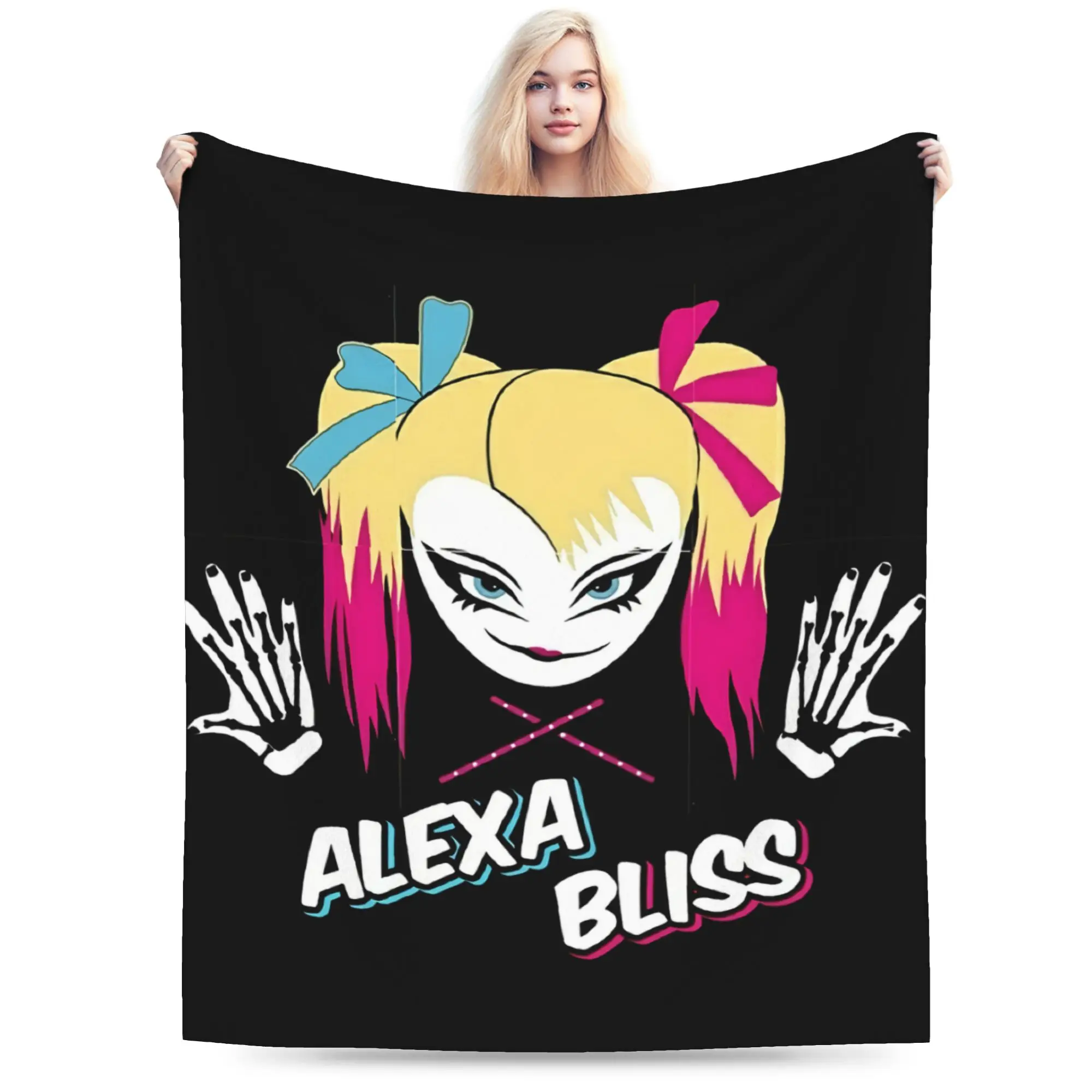 A-Alexa Bliss Blanket Ultra Soft Wrestler  Throw Blankets for Bed 50x60 Inch Multi-size Bedspread