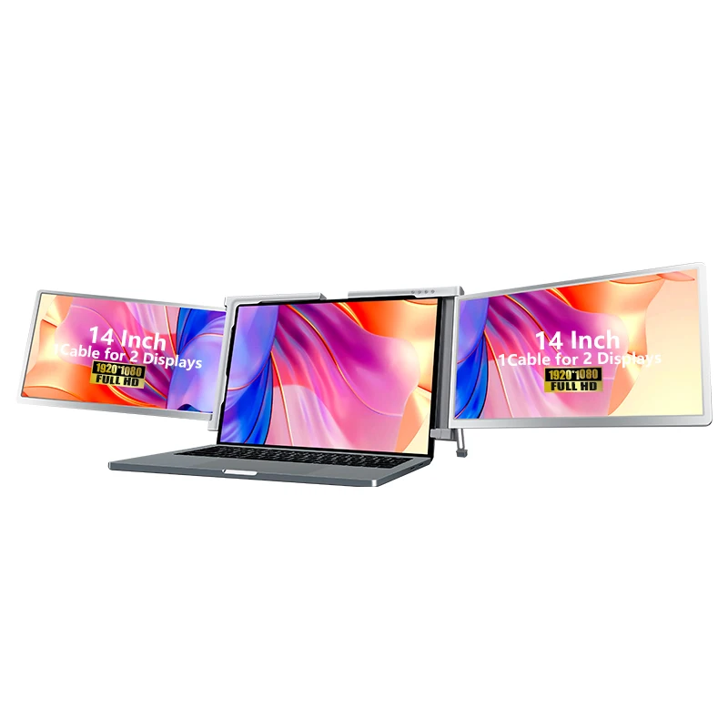 Reliable Service Triple Portable  for Laptop Just 1 Cable for 2 Screens With Full HD Display