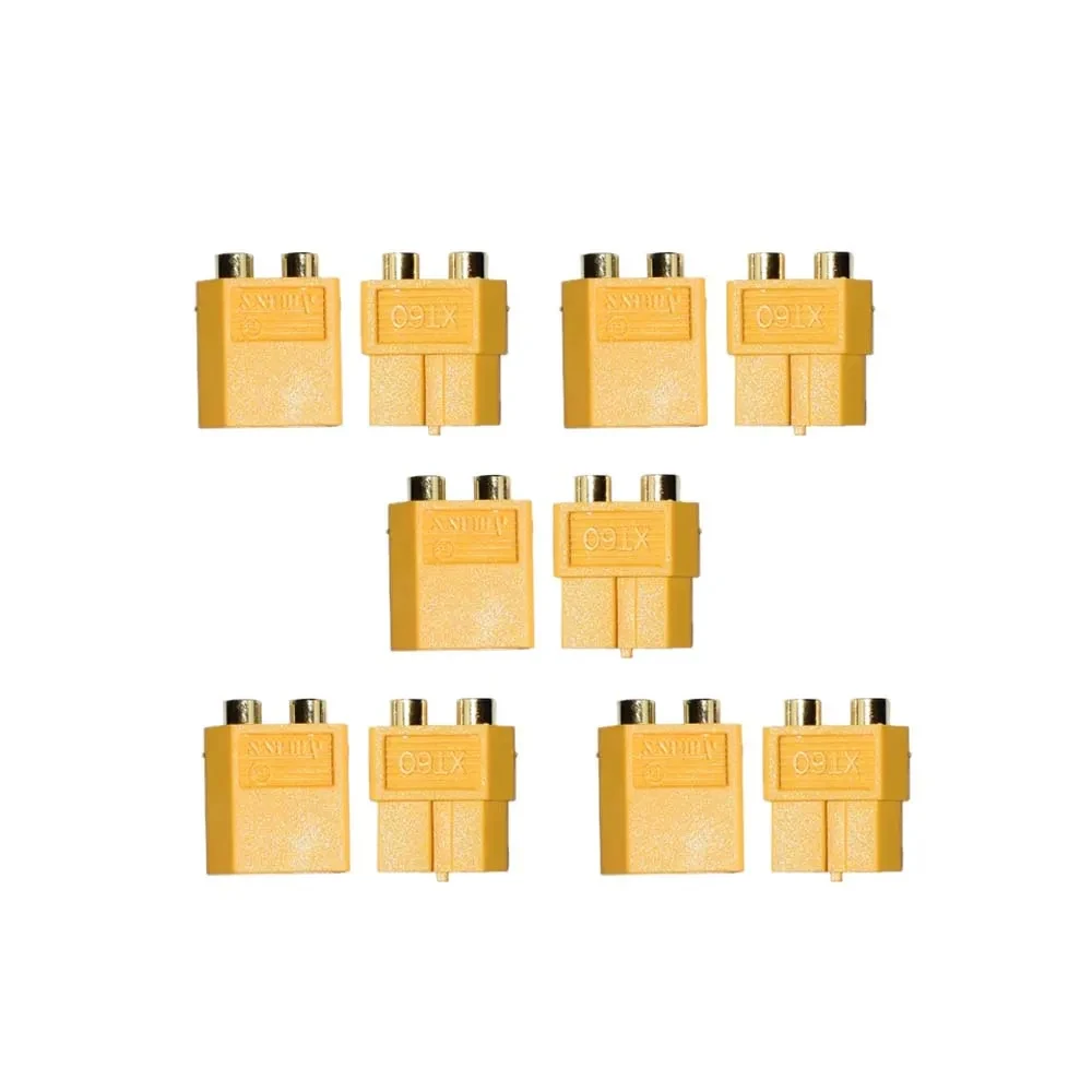 Amass XT60 XT-60 Male Female Bullet Connectors Plugs Yellow Black Blue For RC Lipo Battery(5pair/10pair/50pairs)