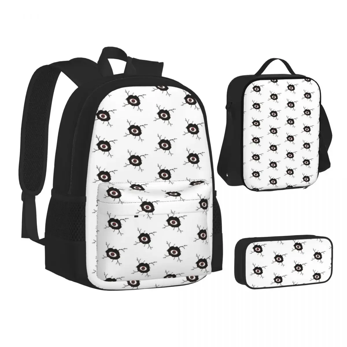 

DOORS - Seek Eye Hide And Seek Horror Eyes Backpack Bookbag Students School Bags Kids Rucksack Lunch Bag Pen Bag Three-Piece Set