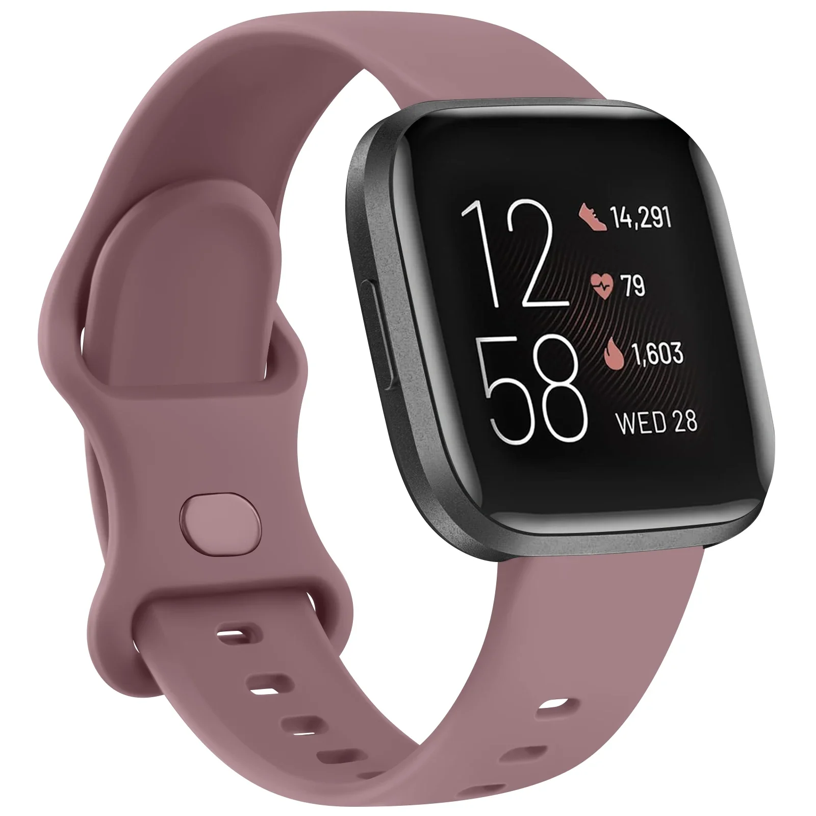 Silicone Watch Strap for Fitbit Versa/Versa 2/Versa Lite Band Soft Adjustable Wristband for Fitbit Versa Smartwatch Watchband