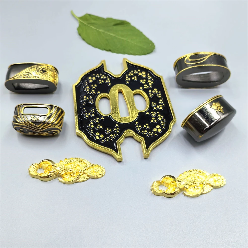 

Высокое качество, набор японского сплава Tsuba Kashira Menuki Fuchi Koijichji Koijiri, фитинги для меча Tachi Katana, аксессуары