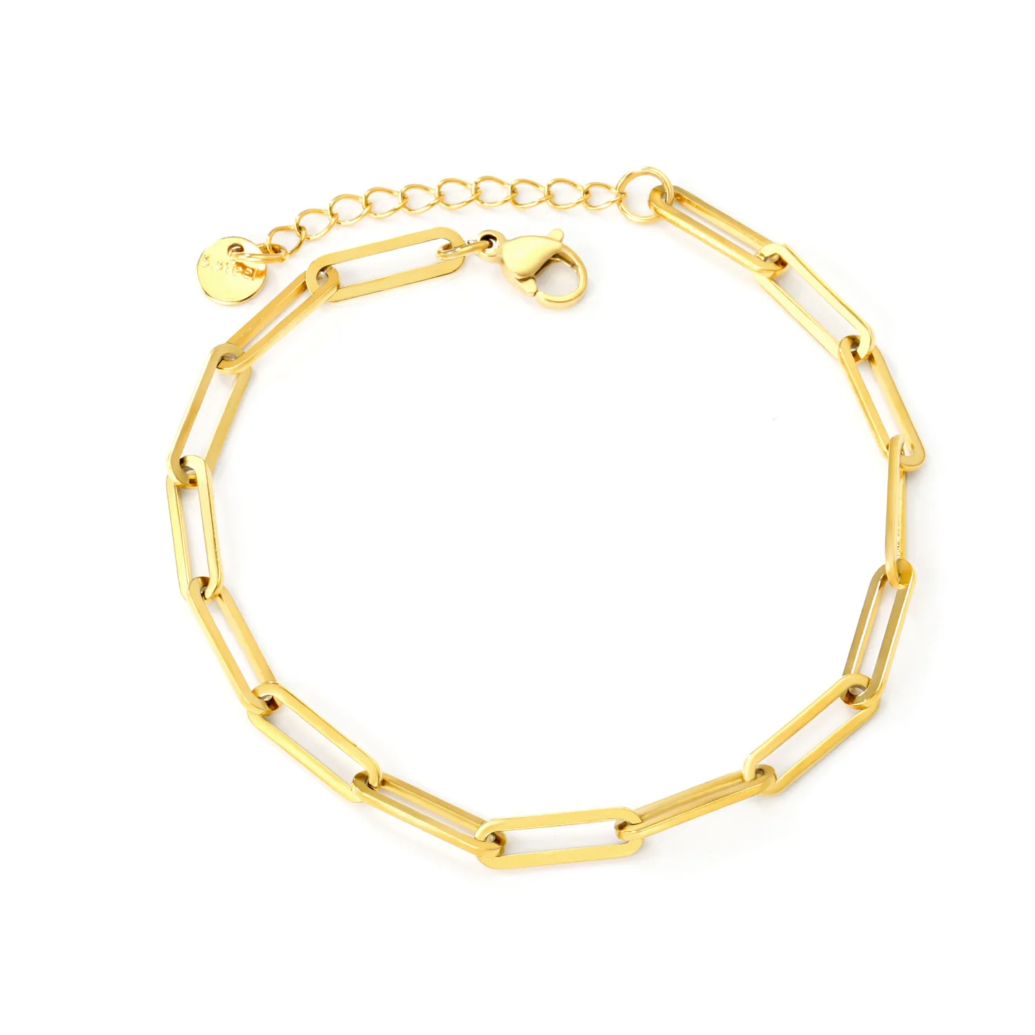 Modisches Trendiges Ausgehöhltes Kubanisches Gliederarmband, Rostfreier Stahl Wasserdicht, Tägliches Trageaccessoire, 18K Vergoldet für Herren