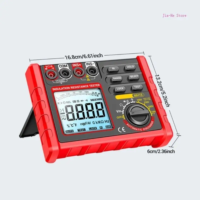 

1 Set MH15 Portable Insulation Resistance Tester Silicone Protective Case Meter for Industrial Equipment Maintenance 83CF