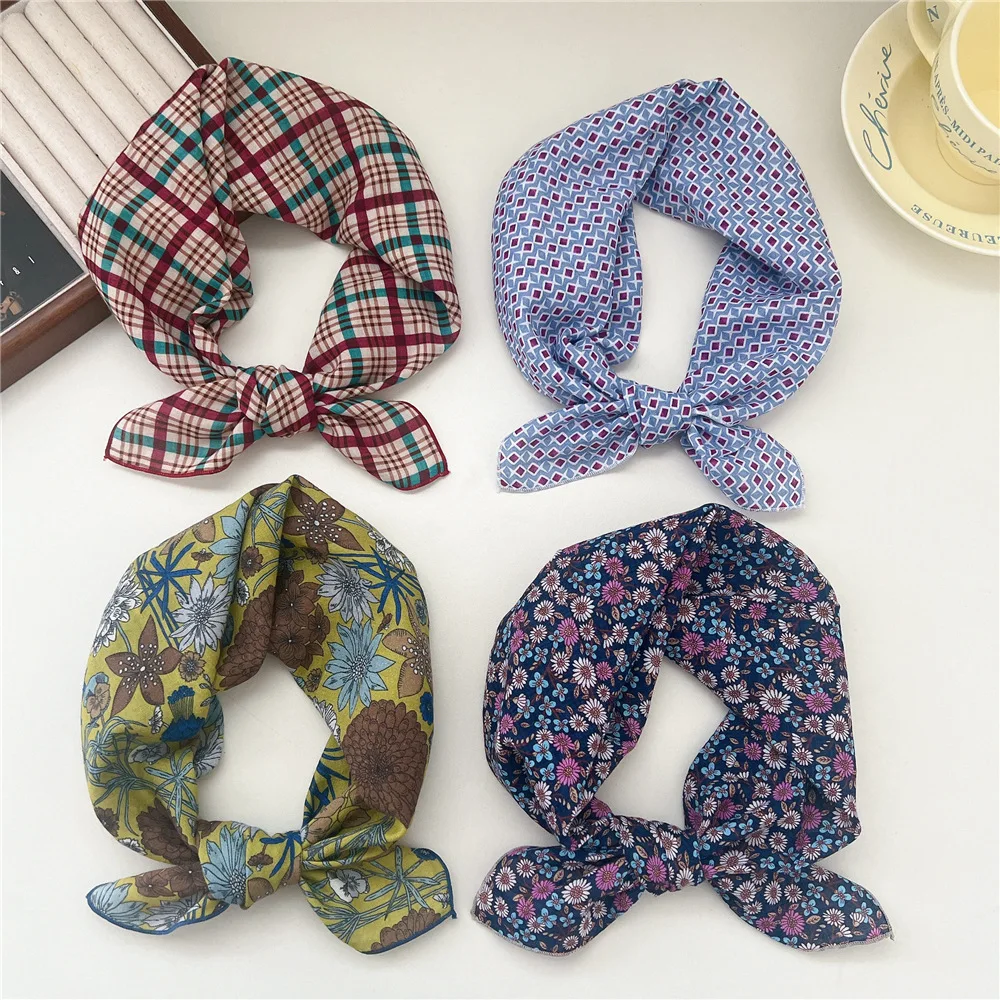 

55 см хлопковый квадратный шарф повязка на голову повязка на голову шарф платок шаль тюрбан банданы