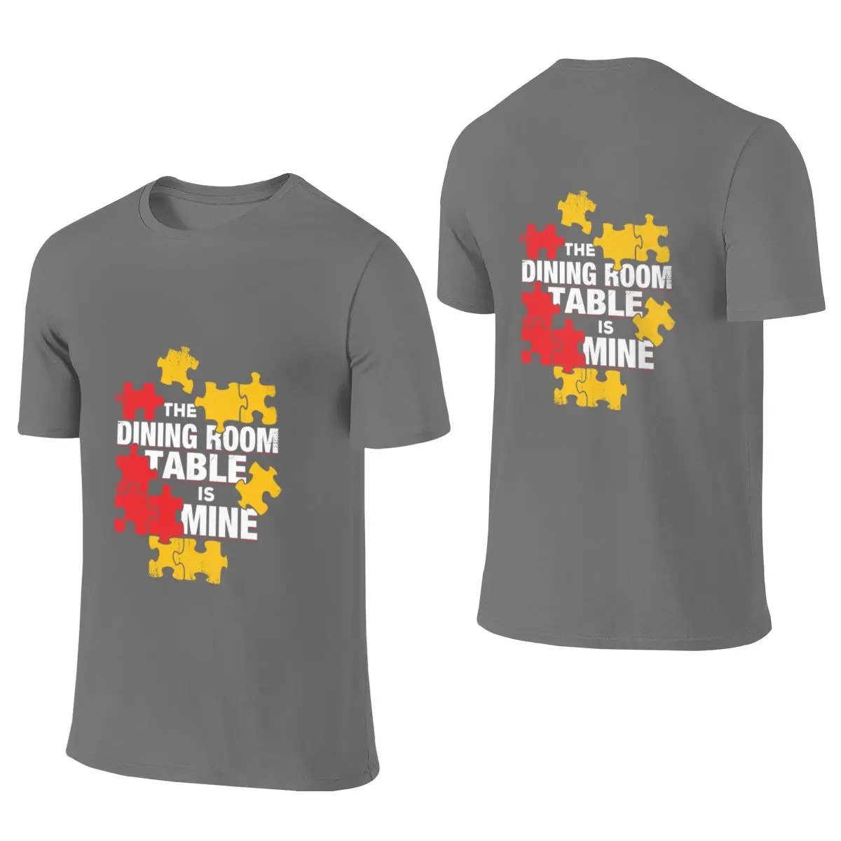 Puzzle Puzzling Jigsaw Puzzle Lover Gift American Style Reversible T-shirt Korean-Style Lazy No Curling Shirt