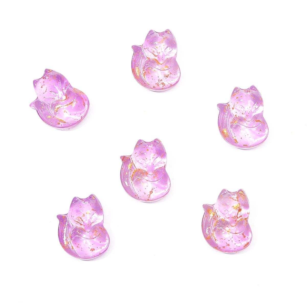

10pcs 18x14MM Fashion Fancy Crystal Glass Little Fox Charms Pendants Beads for DIY Earring Necklace Jewelry Making Accessories