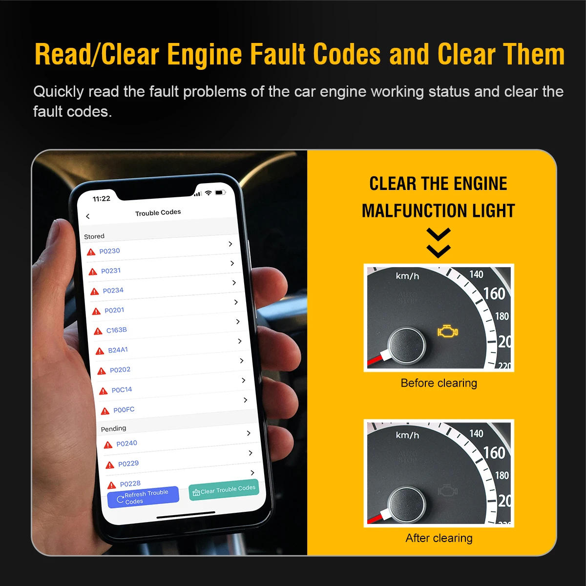 Obdii Scanner V020 Bluetooth 4.0 Auto Code Reader Onderhoud Scannen Tool Android/iOS/PC Fout Detector voor controle Motor Verlichting