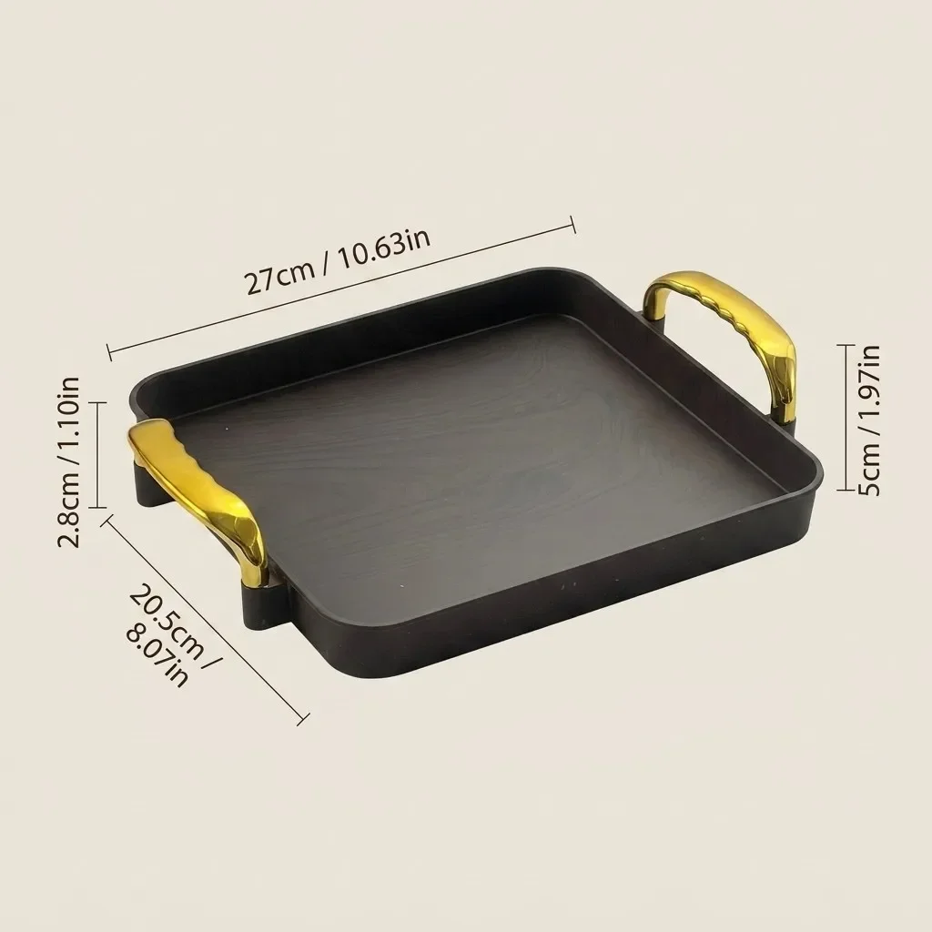 Plastic make-up organizer, opbergbak voor de wastafel, cosmetica- en parfumstandaard, waterdicht, met handvat
