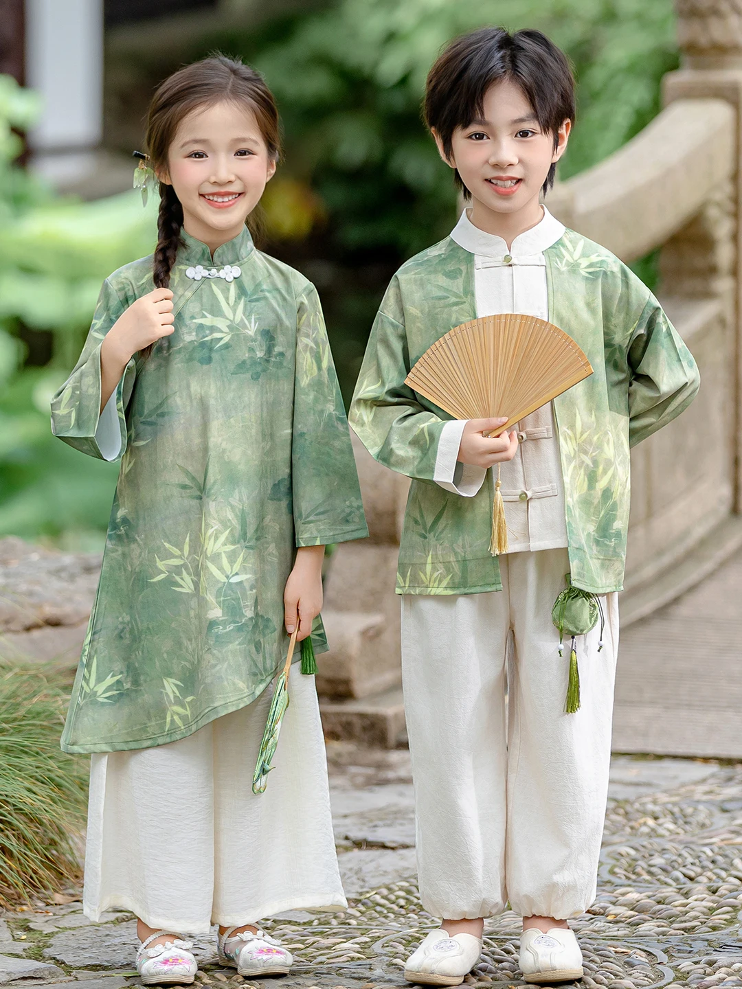 

Comfortable New Autumn Style Tang Costume Children's Performance Clothes for Boys And Girls Traditional Chinese Ethnic Fashion