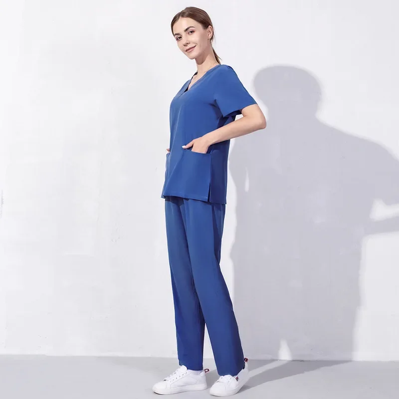 Women Scrubs Sets Nurse Accessories Medical Uniform Slim Fit Hospital Dental Clinical Workwear Clothing Surgical Overall Suits