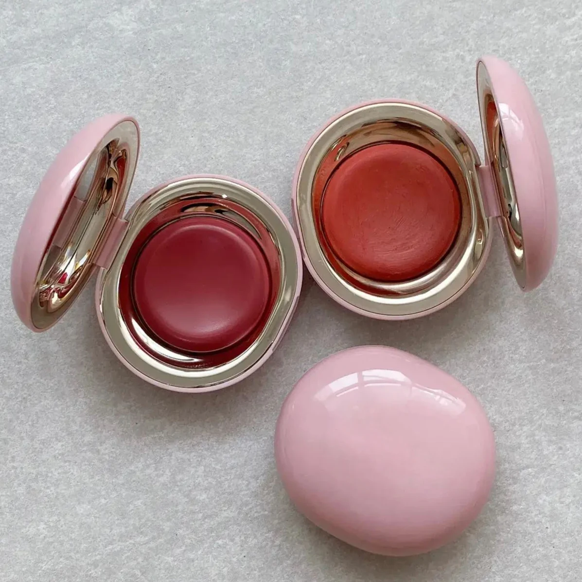 Rare Stay waterful Melting Blush 5g crema per fard luminosa quasi neutra Natural Nude Lip & Cheek Dual Blush No Logo