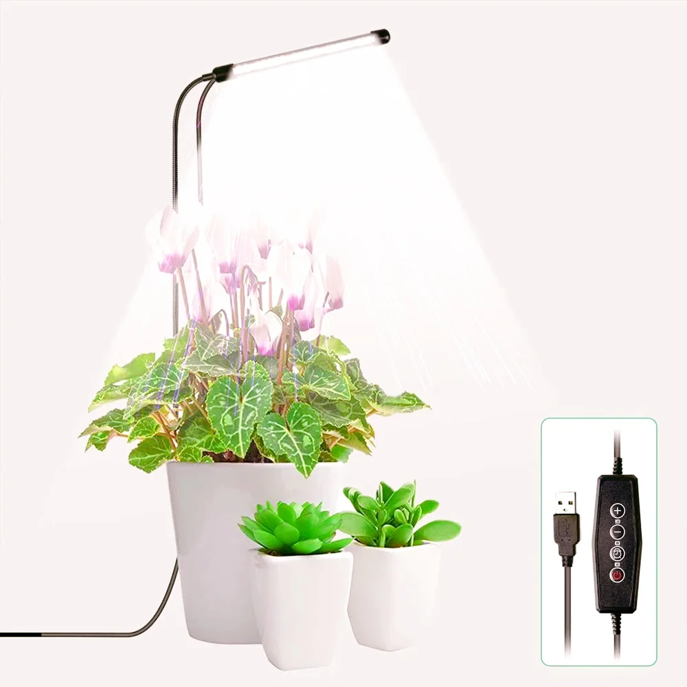 LED plant growth lamp, full spectrum of 48 lamp beads, USB plug-in type, potted fill light lamp.