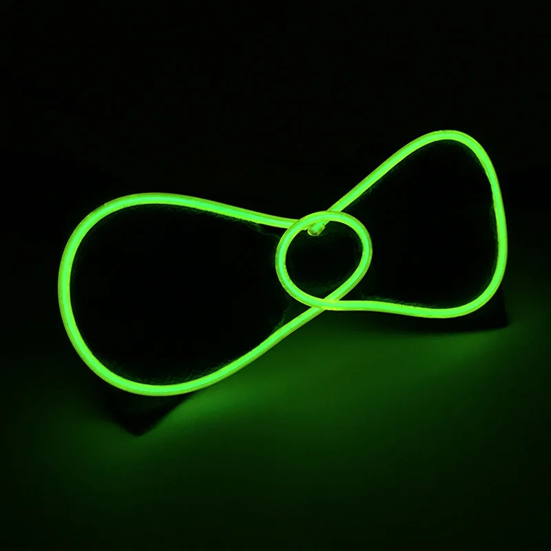 1 pc Men Women Bow Tie Novelty LED Neck Tie Luminous EL Neon Light Bow Tie Costumes Clothes Bow Tie Glowing In Dark Night