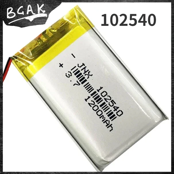 HOT Universal BCAK 102540 Battery 3.7V 1200mAh Rechargeable Li-Polymer Li-ion Battery for Mp3 Mp4 Mp5 Toys DVR GPS PDA Power Too