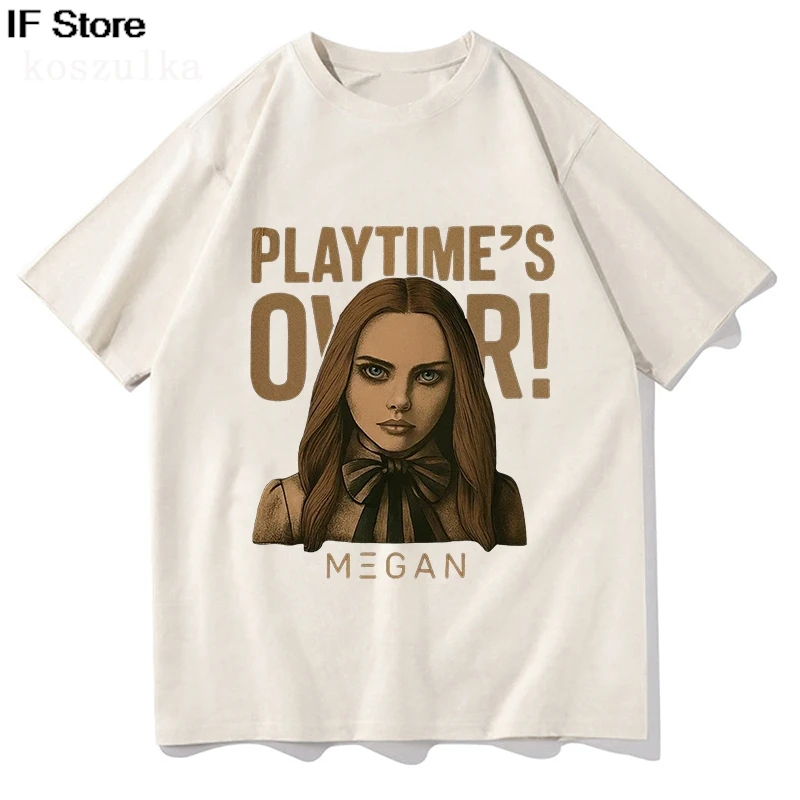 M3GAN 2.0 البوب الفن تي شيرت 2025 فيلم الخيال العلمي الرعب الجرافيك بلايز قصيرة الأكمام القطن الإناث تي شيرت موضة فيلم الطباعة تيز