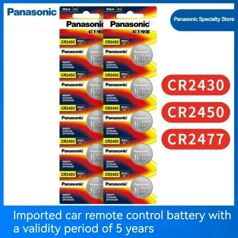 Panasonic CR2430 CR2450 CR2477 3V bateria litowa przycisk bateria moneta zegarek elektroniczna skala lekki kalkulator