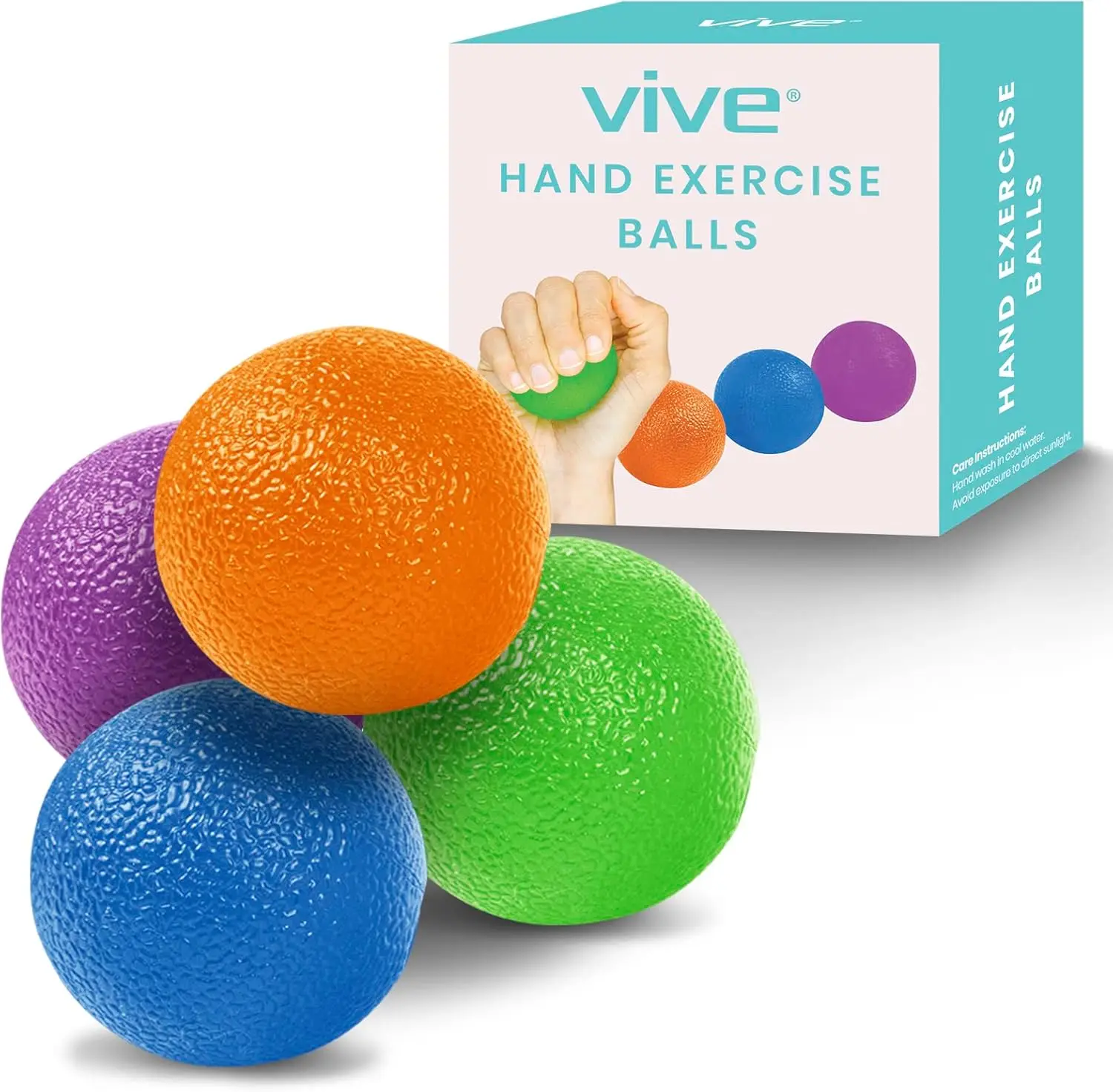 

Therapy Squeeze Balls for Hand Strength, Arthritis Relief, Stress & Pain - 5cm Grip Exerciser Set