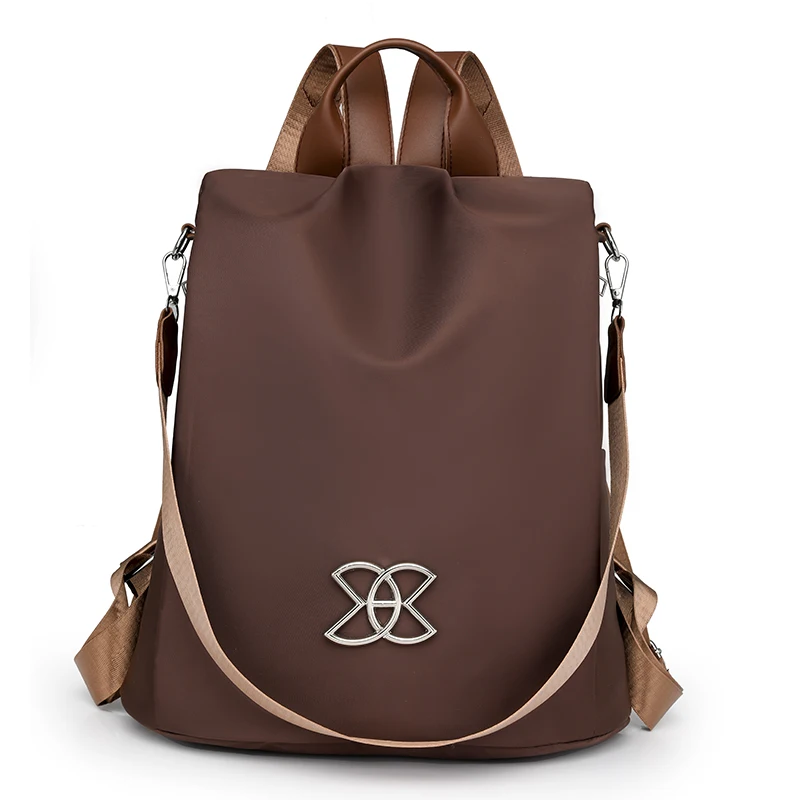 2024 Multifunctionele Rugzakken Voor Vrouwen Casual Nylon Effen Kleur Schooltas Voor Meisjes Mode Anti Diefstal Reizen Bagpack Sac A Dos