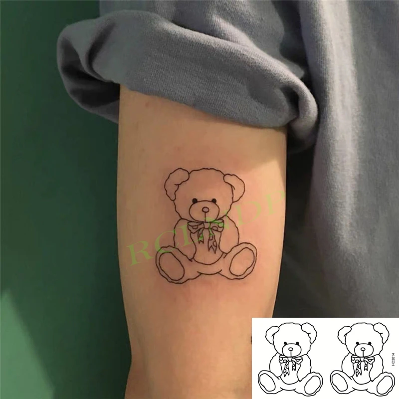 Waterproof Temporary Tattoo Sticker ins Angel  wings  Cupid bear Cartoons cute Body Art flash tatoo fake tatto Women Men