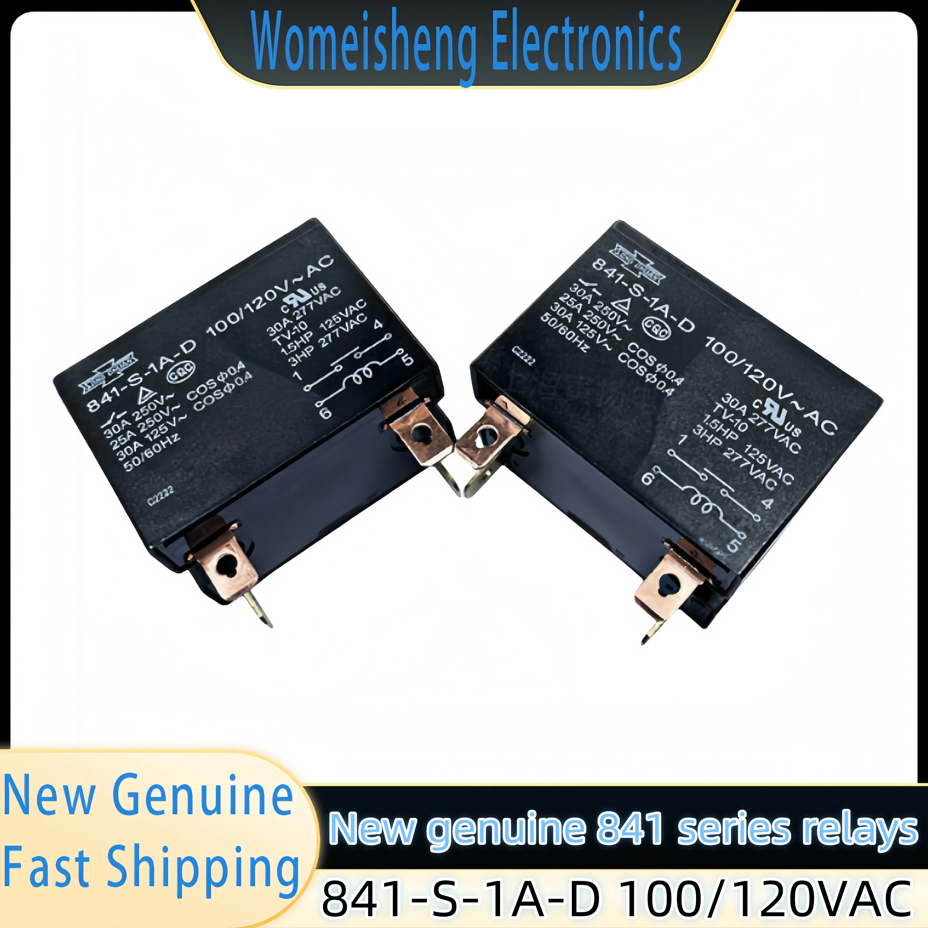

New genuine 841-S-1A-D 100/120VAC power relay 1PCS