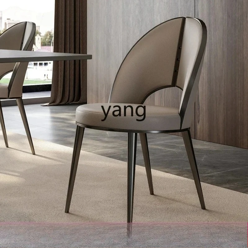 LTT， Villa Large Flat Floor Household Creative Upscale Soft Bag Dining Chair with Backrest