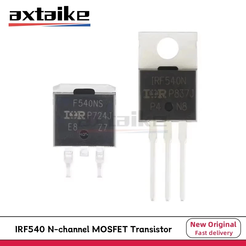 

10PCS IRF540 IRF540N IRF540NPBF IRF540NSTRLPBF IRF540NS F540NS TO-263 D2PAK 33A 100V 130W SMD DIP N-channel MOSFET Transistor