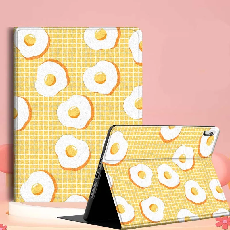

Interesting Snack Fried Egg For iPad mini Air 1 2 3 4 5 6 7 6th 7th 9 11 13 M3 M2 gen 7.9 8.3 10.9 Inch 2025 Tablet Case