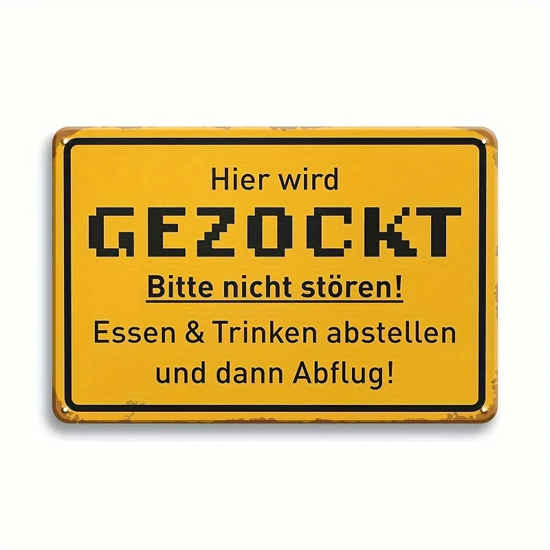Retro Gaming Metal Sign - " | Perfect for Game Room, Man Cave & Birthday Decor Durable Iron Construction Gamer Gift, Room Decora