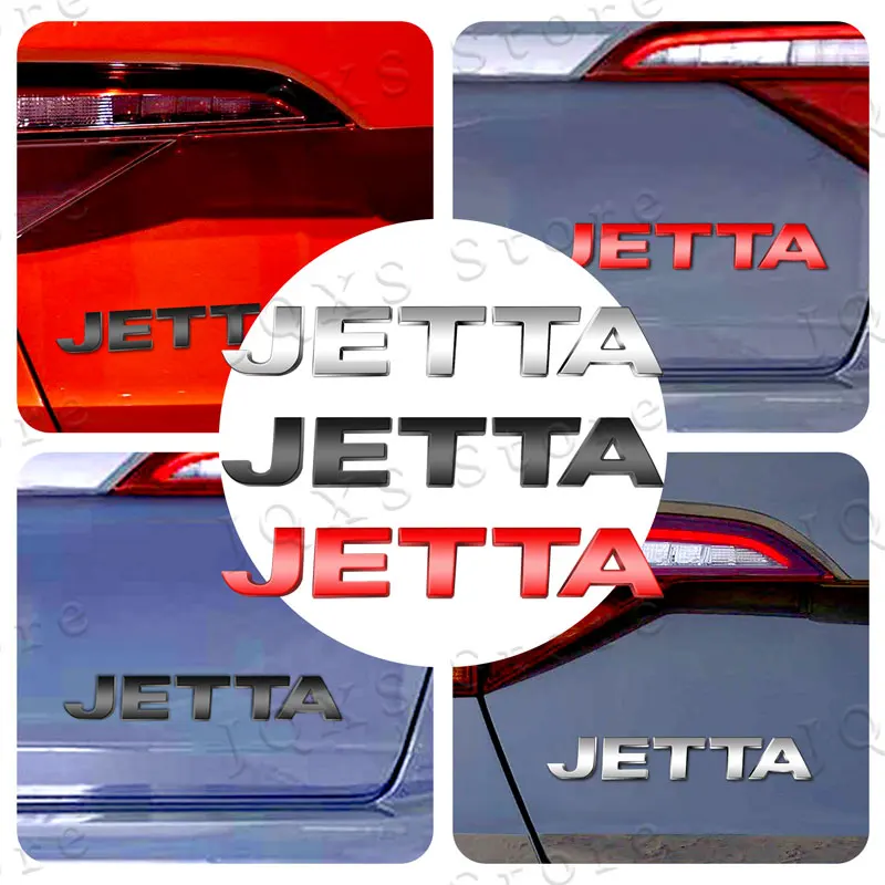 3D Metal Car Decor Rear Trunk Emblem Fender Side Sticker For Jetta Letter Logo Car Styling Accessories