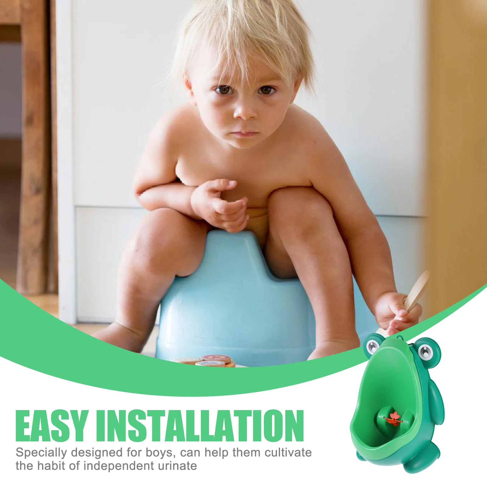 Standing Urinal for Boy Kids Tools Potty Toilet Training Pee Trainer Green Baby