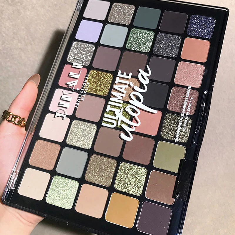 Paleta Cieni do Powiek Shimmer 40 Kolorów Cienie do Powiek Matowe Brokatowe Pigmentowe Cienie do Powiek Wodoodporna Koreańska Paleta do Makijażu Kosmetyki