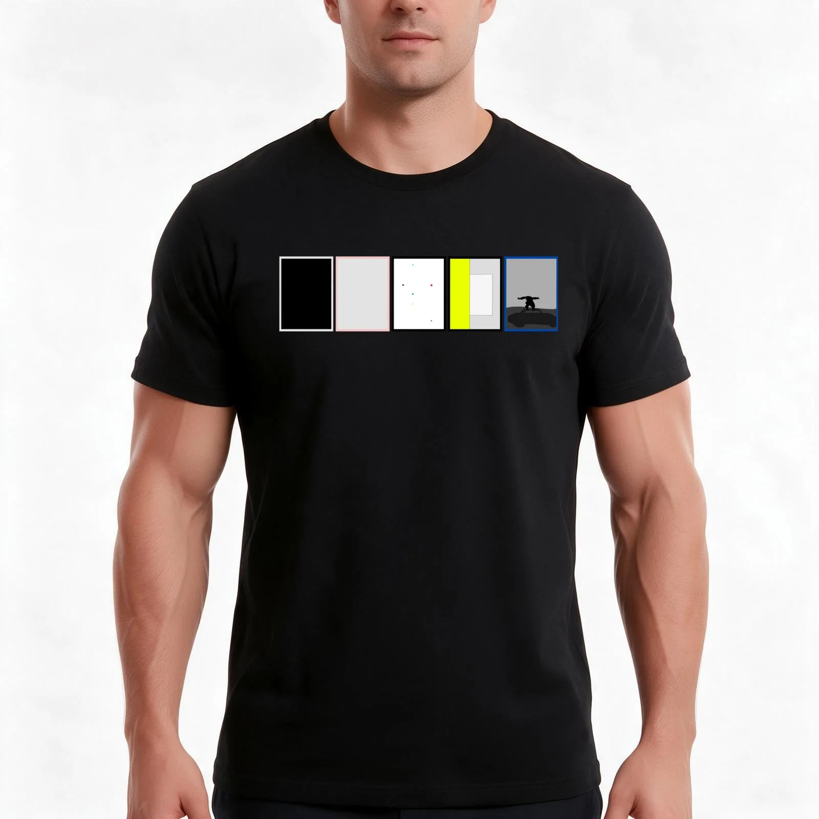 The 1975 Full Discography T-Shirt, Summer Casual Cotton Tee, Oversized Streetwear Tops, Vintage Graphic Print, Unisex Men Women