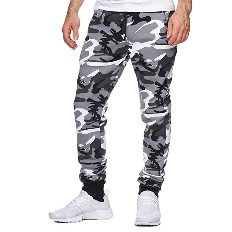 

2025 New Men's Camouflage Joggers Casual Elastic Waist Print Sweatpants Sports Running Trousers Hip Hop Tracksuit Bottoms