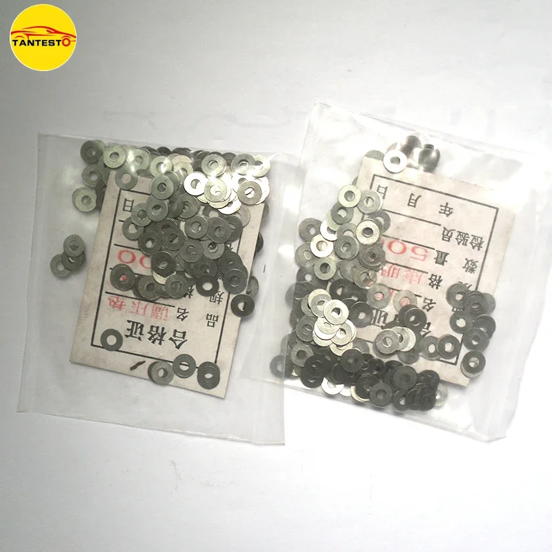 Free Ship 100PCS 3x7.2x0.1/0/2/0/3/0/5/1mm Diesel Common Rail Injector Pressure Adjusting Washer Gaskets for Cummins STR AOWEI