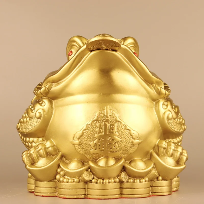 Bronze Golden Three-Legged Toad Shop Office Decoration Opening Gift Craft