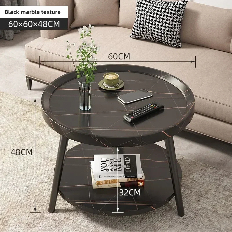 Modern Coffee table balcony round living room double edge few bedside small round table