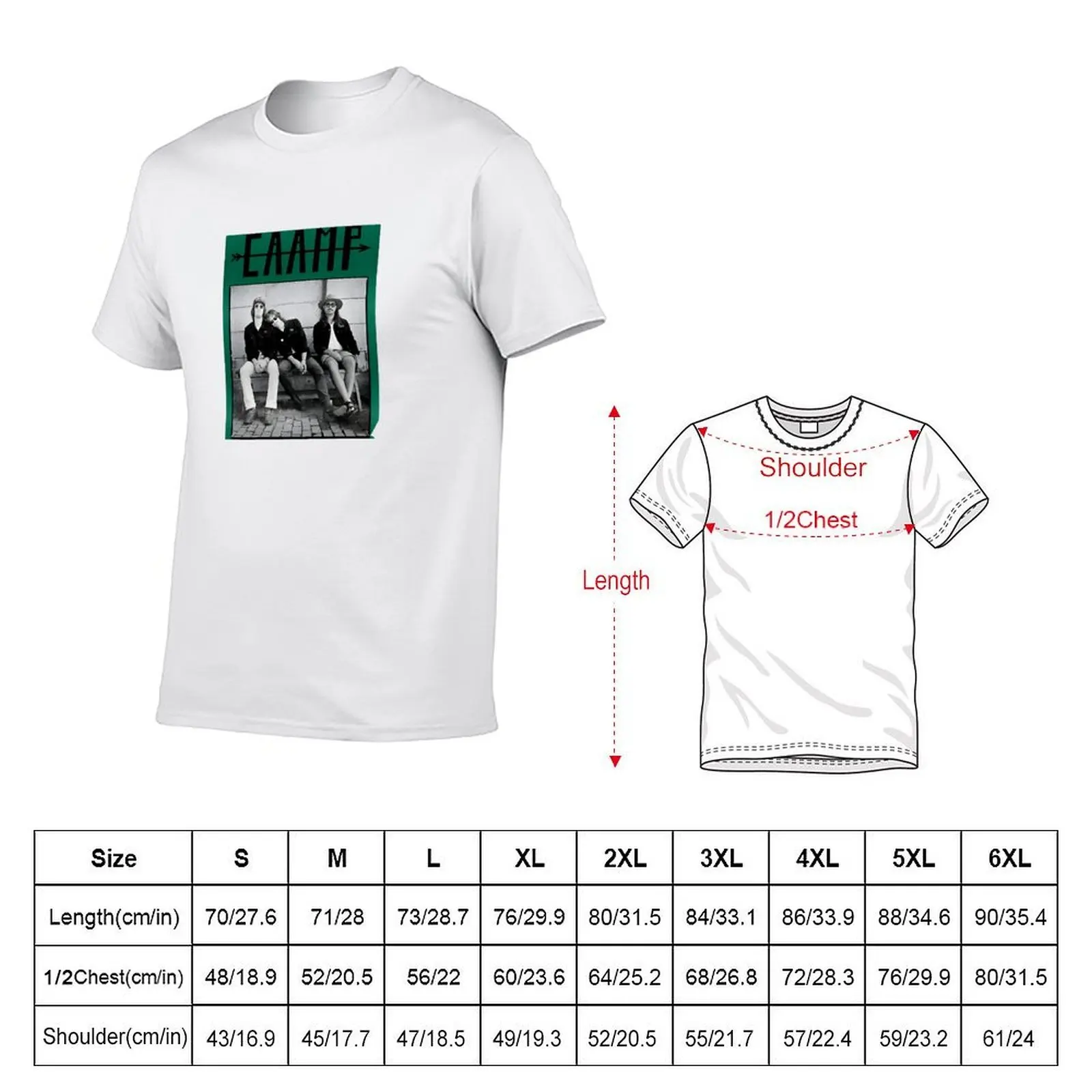 Caamp retro band T-Shirt t shirt man plain t shirts for man cotton soft T-Shirt
