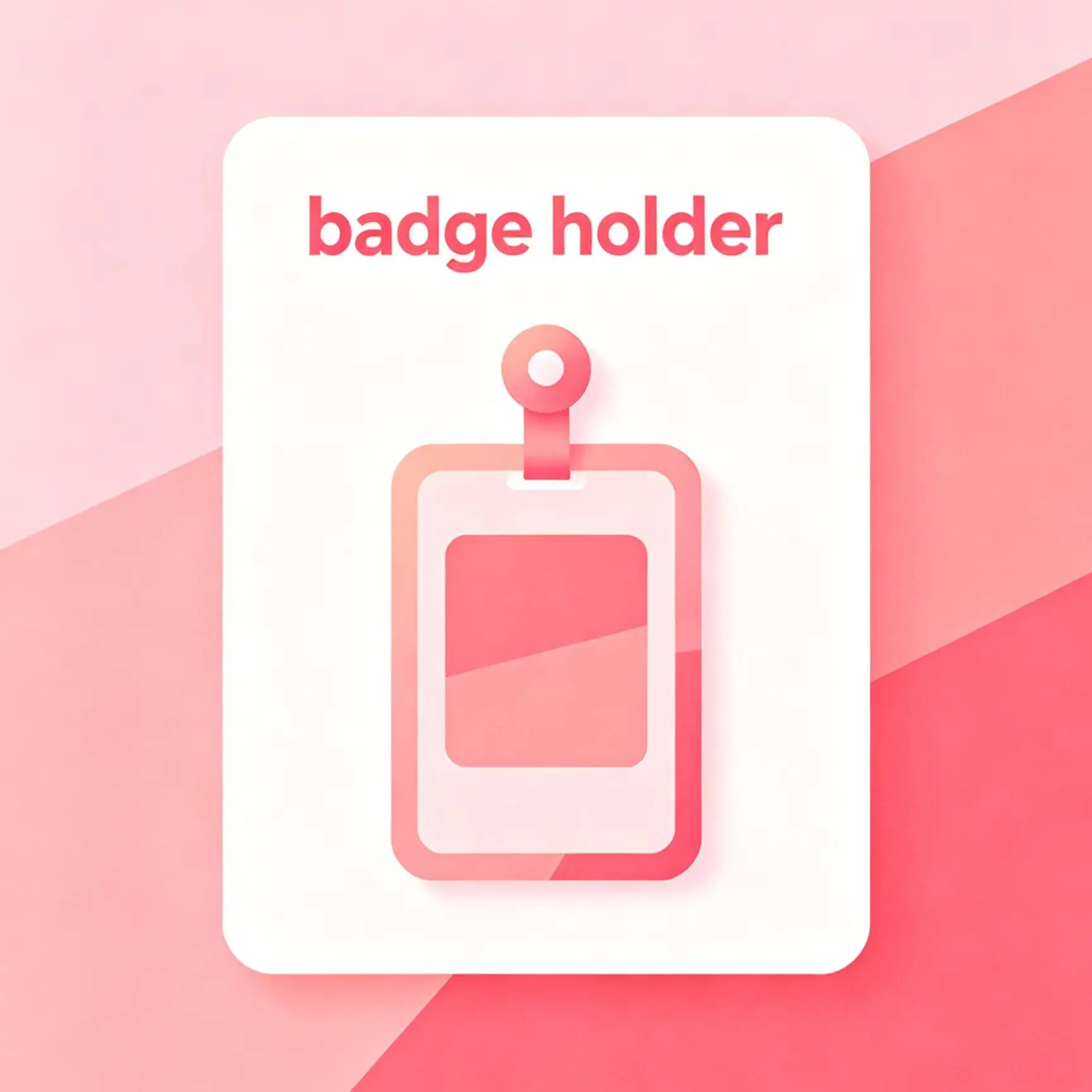 1pc Hard Plastic Double Card Badge Holder Vertical Style, Transparent ID Protector With Thumb Slots for Office Staff