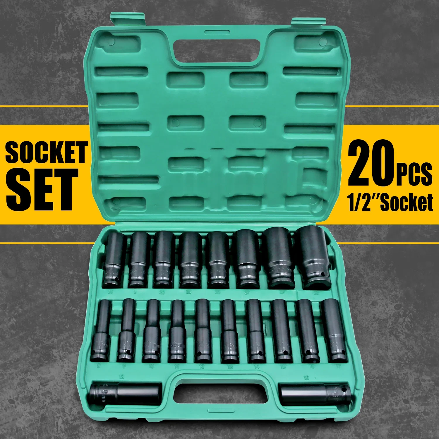 1-2-drive-socket-set-15-20-pcs-metric-deep-socket-set-6-point-hex-design-impact-socket-set-with-portable-storage-case