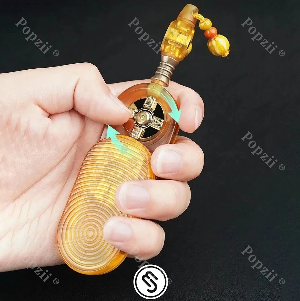 MJ EDC Big Insole PLUS PEI Mechanischer Fidget Slider dreht links und rechts 360° °   Zappelspielzeug Stressabbau Gadgets Angstspielzeug