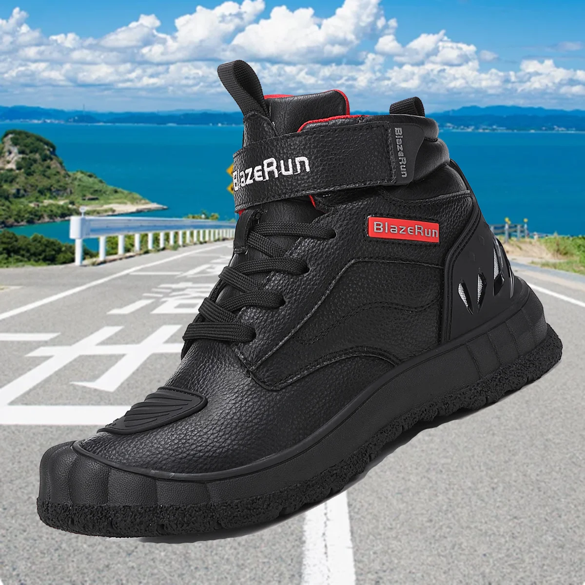 

Новые мотоциклетные ботинки, мужские кожаные дышащие противоскользящие износостойкие ботинки для гонщиков, обувь до щиколотки для гонок на мотоциклах