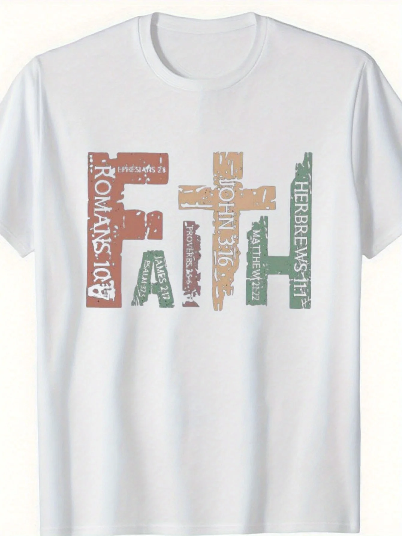 

Мужская футболка из религиозного хлопка со стихами из Библии — христианские слова Creed, римские священные 10:9, мягкий 100% хлопок