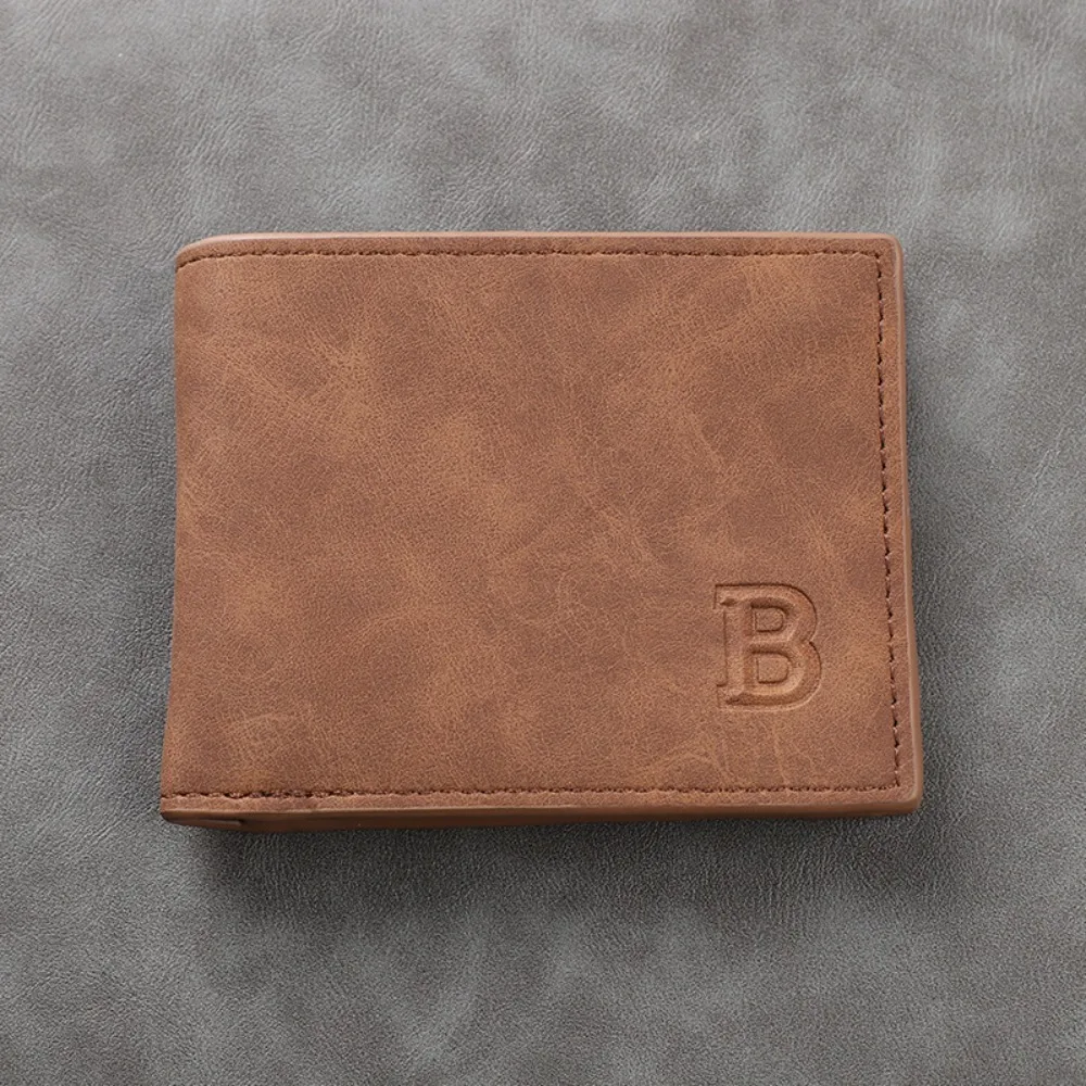 New PU Leather Short Wallet Comfort Surface Solid Color Coin Purse Two Fold Multi-purpose Credit Card Holder Women Men